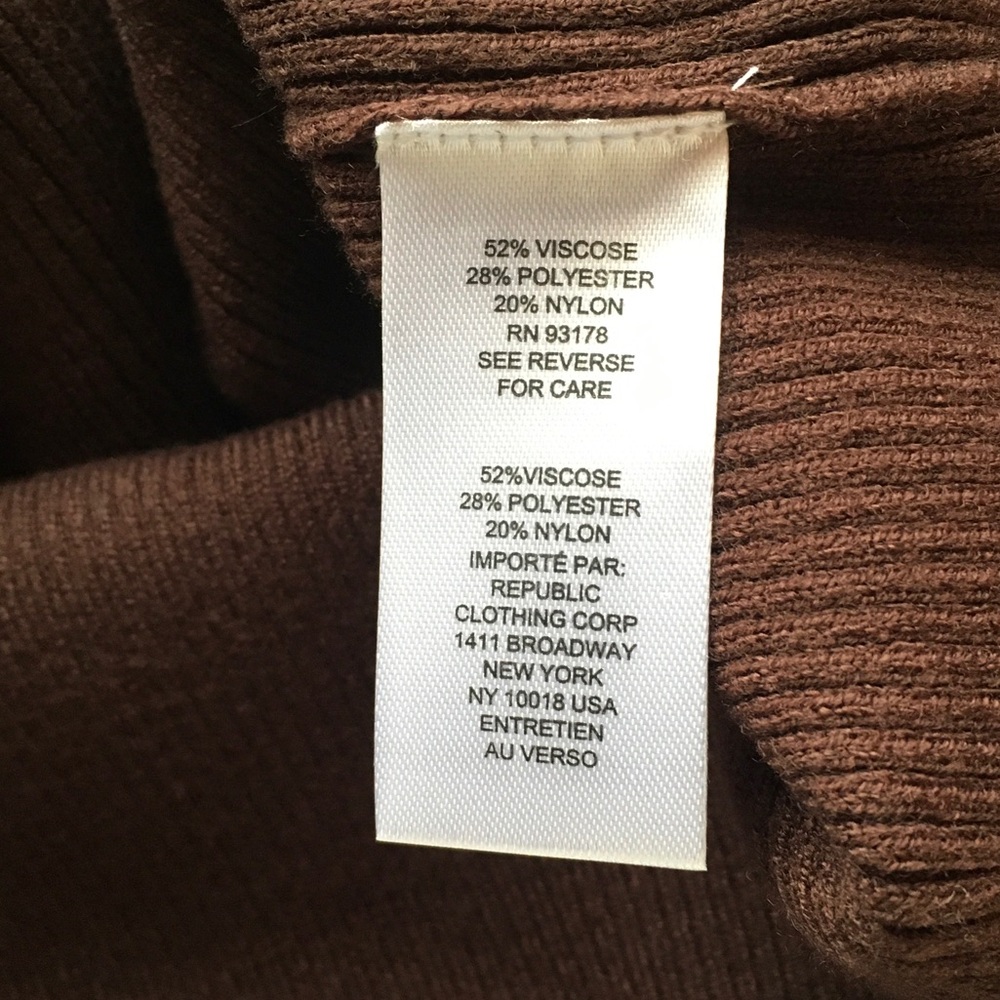 Long-Sleeve Ribbed Polo Top with Contrast Collar - Brown - Picture 6 of 6